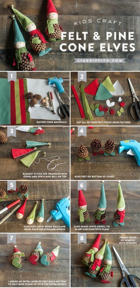 40 Easy and Cute DIY  Pine Cone Christmas  Crafts moco choco